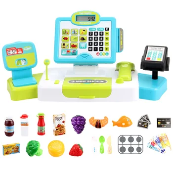 

Children Emulational Multi-function Supermarket Cash Register Kits Pretend Play Toys for Kids Simulation Cash Register Toy