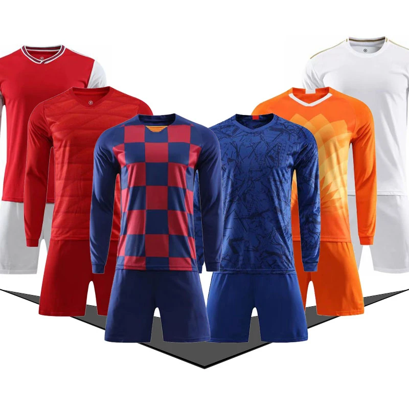 

2019 Club Long Sleeve Soccer Jersey Kid Clothes Ropa Training Football Uniform Kids Tracksuit Children Boys Clothes Sets Outfits