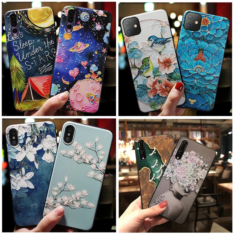 Чехол для Huawei P40 Lite E P30 Pro P20 Honor 10 8X 9X 8A 10i 20i 9A Mate 20 Y9 Y7 мягкий чехол из ТПУ с 3D
