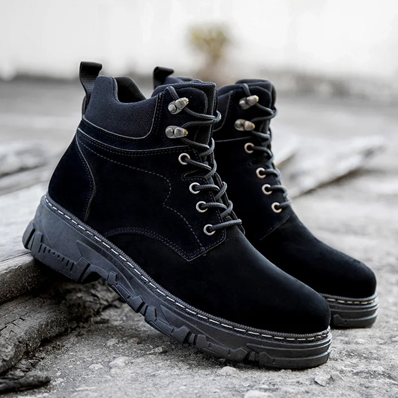 

Men's High Shoes 2019 Autumn And Winter New Style MEN'S SHOES Retro Combat Boots British Style Boots Students Worker Boots Marti