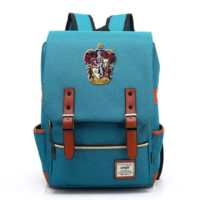 Волшебный Хогвартс Ravenclaw Слизерин Гриффиндор для мальчиков и девочек портфели для подростков школьные сумки холщовые женские сумки рюкзак мужской рюкзак - Цвет: 27