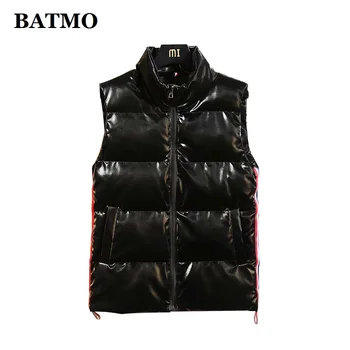 

BATMO 2019 new arrival winter high quality parkas men,men's winter waterproof vest jackets ,plus-size M-4XL 9822
