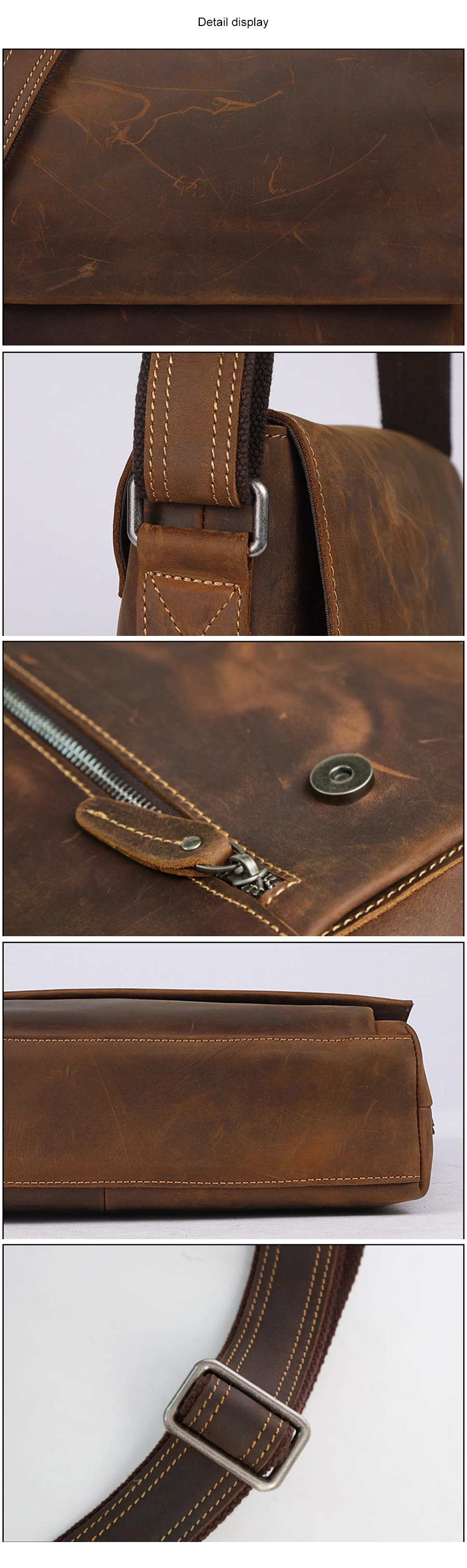 Crazy Horse кожаный портфель для ноутбука для мужчин Офисная Рабочая сумка мужская клапан из натуральной кожи винтажная деловая сумка через плечо мужская
