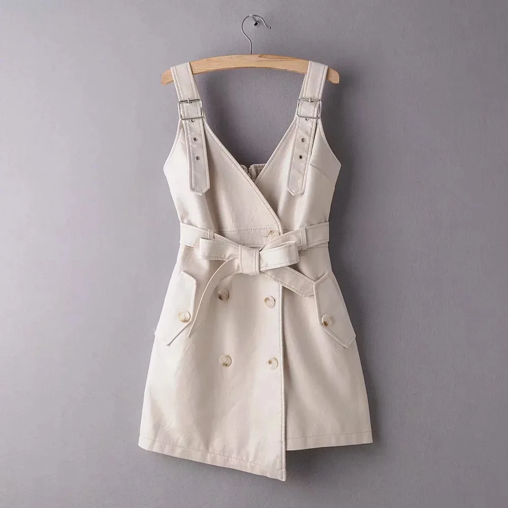 Осенне-зимнее женское платье из искусственной кожи с поясом и v-образным вырезом, Сексуальное Тонкое Черное мини-платье в стиле ретро, vestido de festa