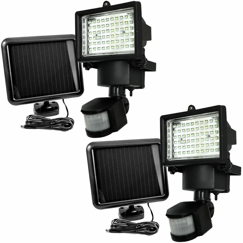 

2X 60 LEDs Outdoor Garden Solar Motion Sensor Security Flood Light Spot Lamp