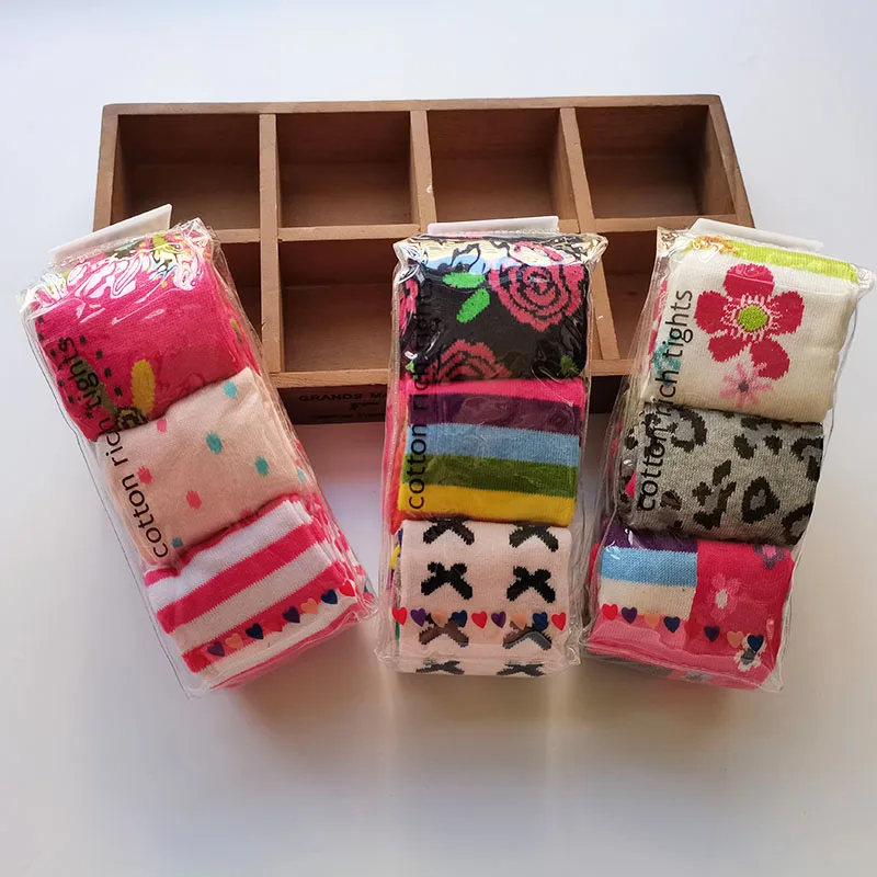 3PCS Girls Striped Tights Kids Stockings Spring Autumn Christmas Baby Girl Floral Clothes Plaid Tights For Girls Kids Pantyhose