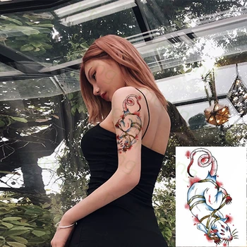 

Temporary Tattoo Sticker Japanese-style Rope Pink Cat Body Art Water Waterproof Transfer Tatto Fake Flash Tatoo for Women Men