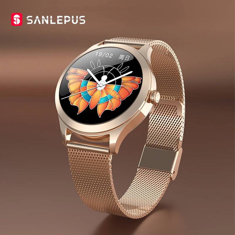 2020 SANLEPUS Stylish Women's Smart Watch Luxury Waterproof Wristwatch Stainless Steel Casual Girls Smartwatch For Android iOS