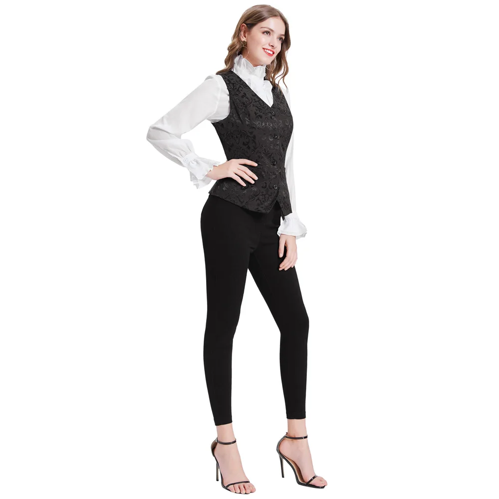  Grace Karin Vests for Women Vintage Sleeveless V-Neck Handkerchief Hem Suit Vest Coat Exquisite Jac