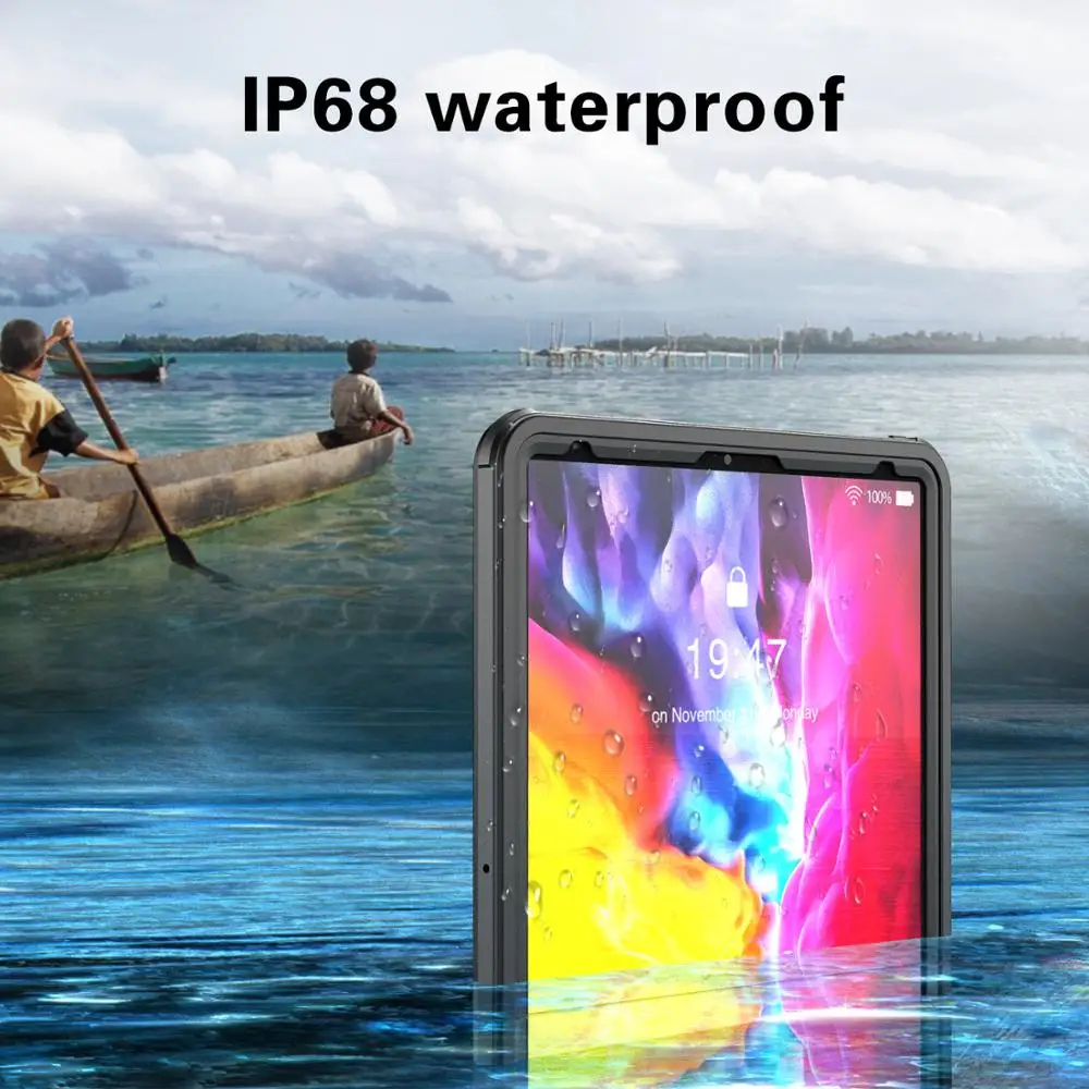 Чехол для планшета водонепроницаемый IP68 iPad Pro 12 9 2020 ударопрочный чехол с полной