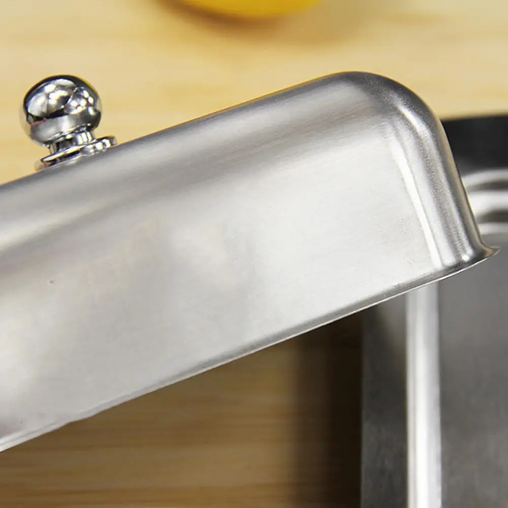 Acero inoxidable mantequilla caja contenedor queso servidor almacenamiento bandeja con tapa cocina vajilla