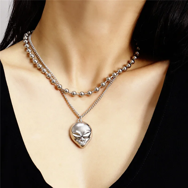 Женский модный кулон в виде скелета эффектный чокер ожерелье 2020 корейский стиль