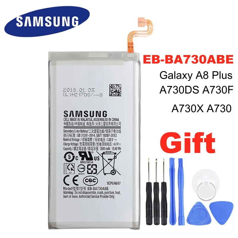SAMSUNG оригинальный EB BA730ABE 3500 мА/ч батарея для Samsung Galaxy A8 плюс + (2018) SM A730 A730F A730DS A730X Инструменты|Аккумуляторы
