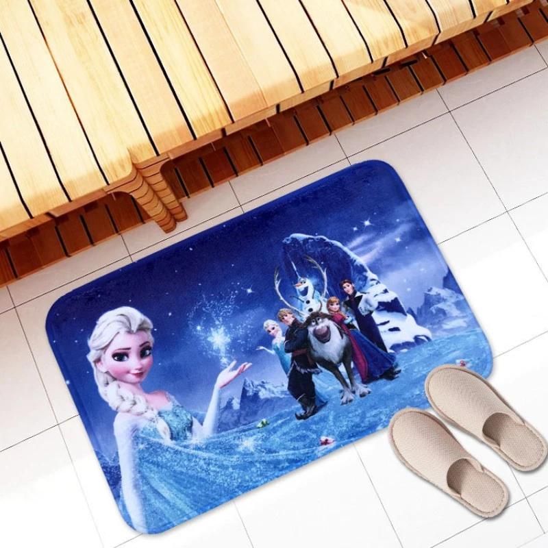 Frozen Elsa Anna Flannel Bath Mat Bath Rug Absorbent Soft Bathroom Rugs Carpet For Shower Tub Bedroom Entry Machine Washable Rug Aliexpress