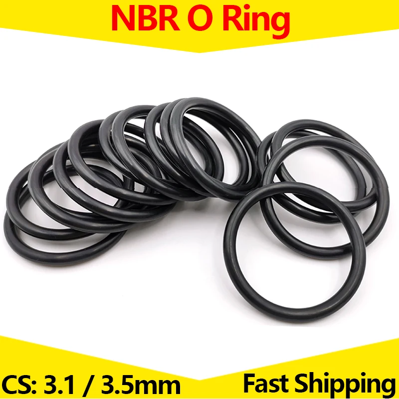 Rubber O Rings WD CS 3.1mm 3.5mm OD 9mm-360mm Nitrile Butadiene Rubber NBR Sealing Ring Repair Skeleton Oil Seal Gasket