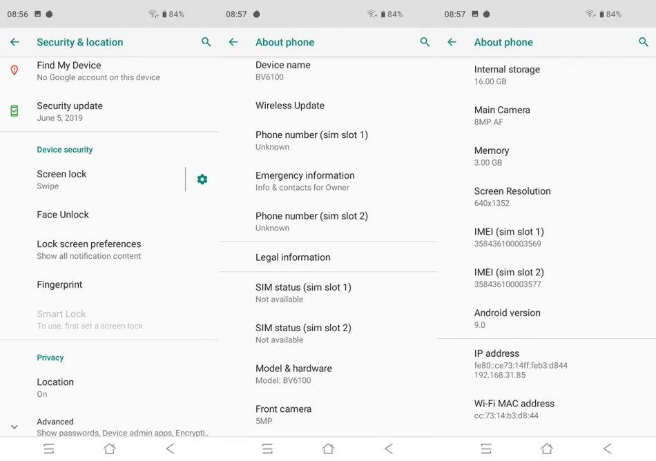 Blackview BV6100 6,8" Android 9,0 IP68 водонепроницаемый смартфон MTK6761 четырехъядерный 3 Гб 16 Гб 5580 мАч NFC мобильный телефон