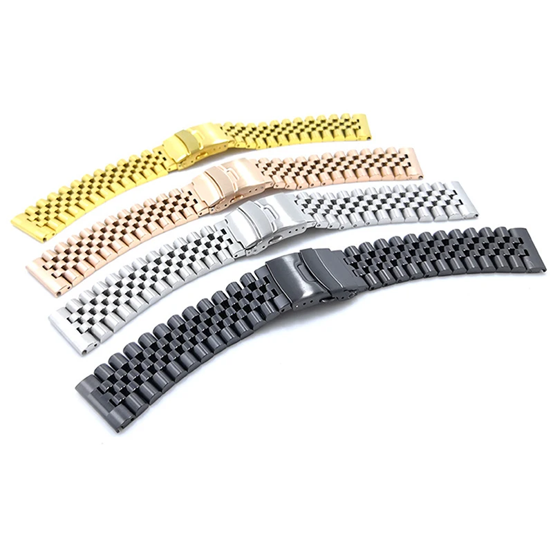 BEAFIRY New Fashion 20mm 22mm 24mm Stainless Steel Watch Band Watchband high Quality Wristwatches Strap SIlver Black Gold