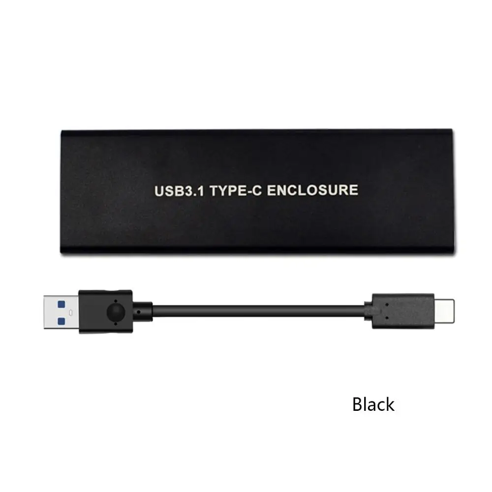 Black type 3 USB3.1 type-C для NGFF M.2 Key-M жесткий диск коробка PCIE адаптер корпус - Цвет: Black type 3