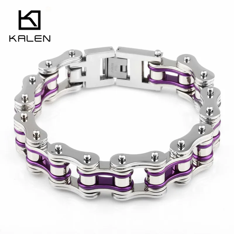 Тяжелая массивная велосипедная цепь браслеты для мужчин 22 см нержавеющая сталь велосипедная цепь браслеты ювелирные изделия