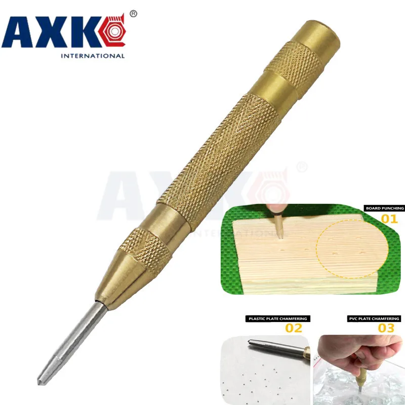 

5 inch automatic center pin punch spring loaded marking starting hole stool submarine express high quality DT050