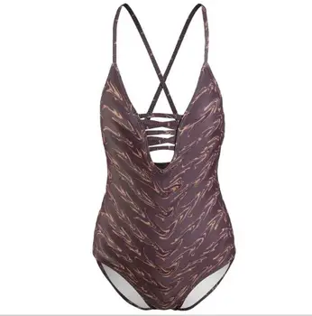 

High Leg Cut Swimsuit One Piece Swim Suit bandage Swimwear 2019 Female Badpak May Bathing Suits Tanga Beach Sexy 1 Piece Coffee