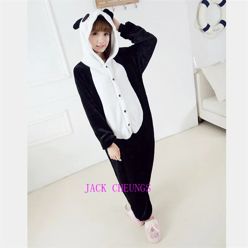 Кигуруми костюм животного красный глаз ползунки панда пижамы мультяшный