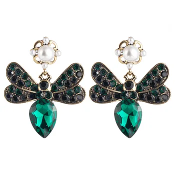

Butterfly earrings, multi-color retro earrings with rhinestones, European and American brands selling bohemian style