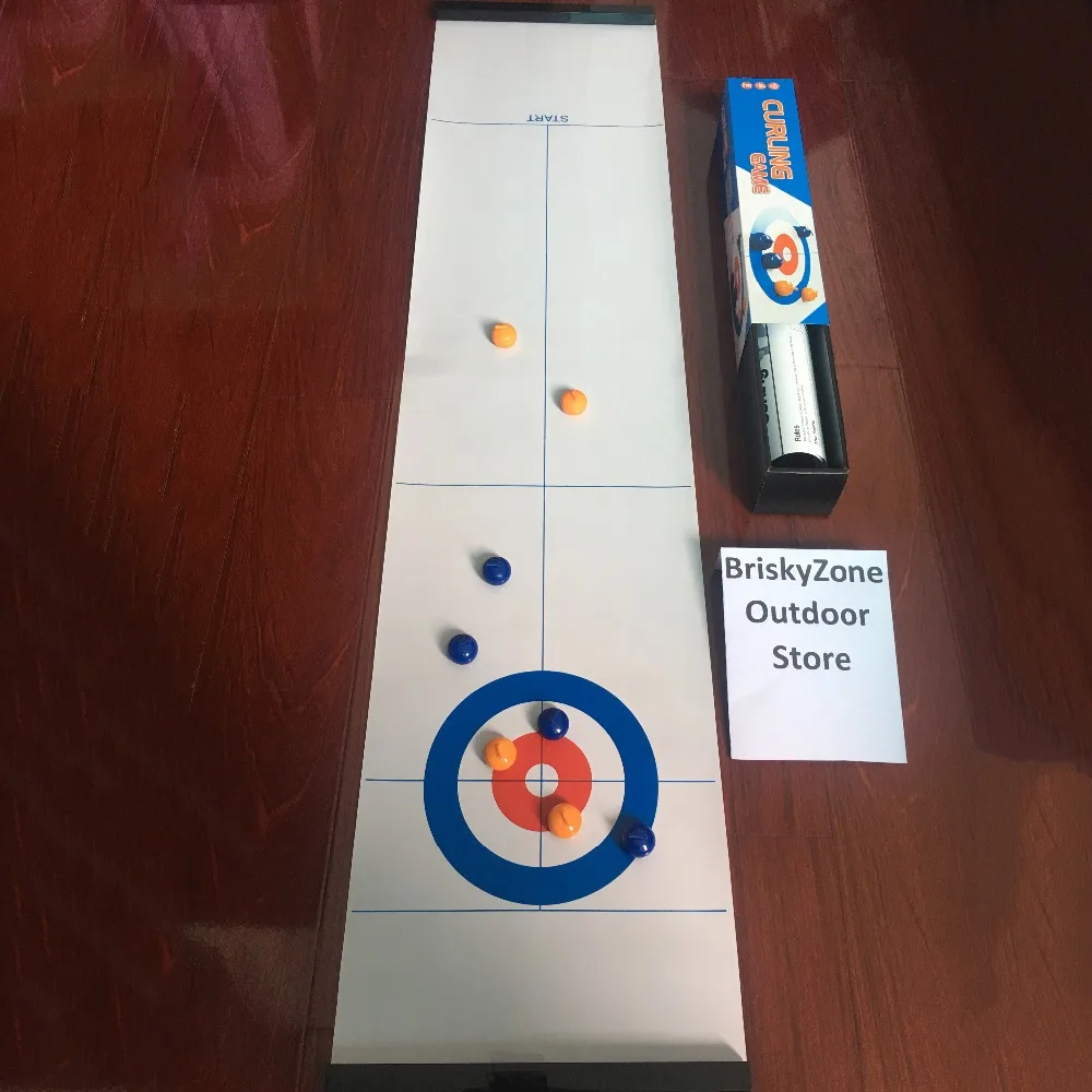  Table Top Curling Game Quality Tabletop Curling Game-Compact Curling Board Game Mini Table Games fo