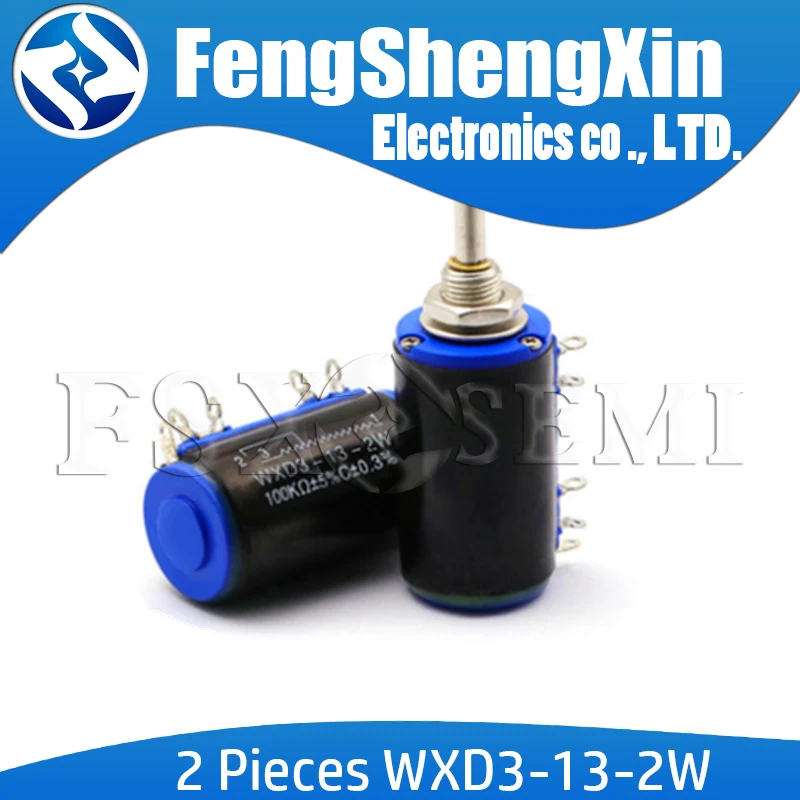 2 предмета WXD3-13-2W 100 200 220 470 680 1K 2,2 K 3,3 K 4,7 K 5,6 K 6,8 K 10K 22K 33K 47K 100K Ohm WXD3-13 2 Вт проволочный потенциометр