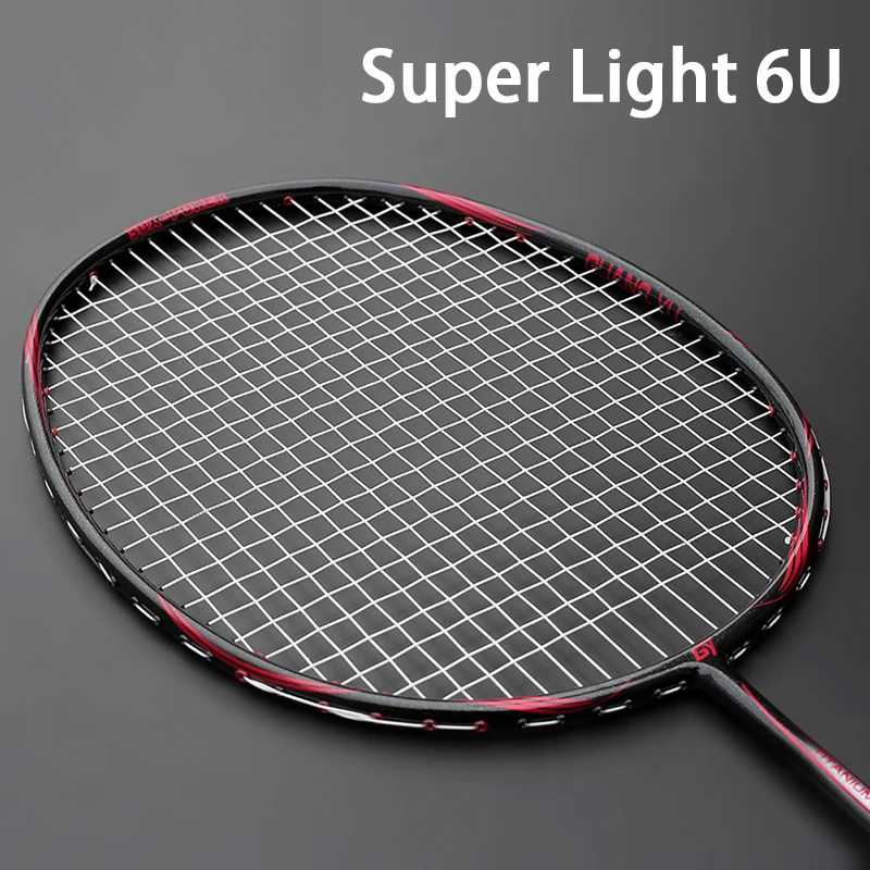 Super Light 6u 7378g T700 Full Carbon Fiber Badminton Racket Strung High Tension G5 Racquet