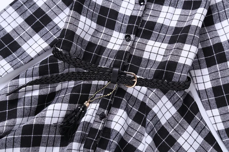 Teen Casual Girl Dresses  Fashion Plaid Letter Kids Long Sleeve Clothes Spring Autumn Children Dress For Girls 3 to 13 Years (19)