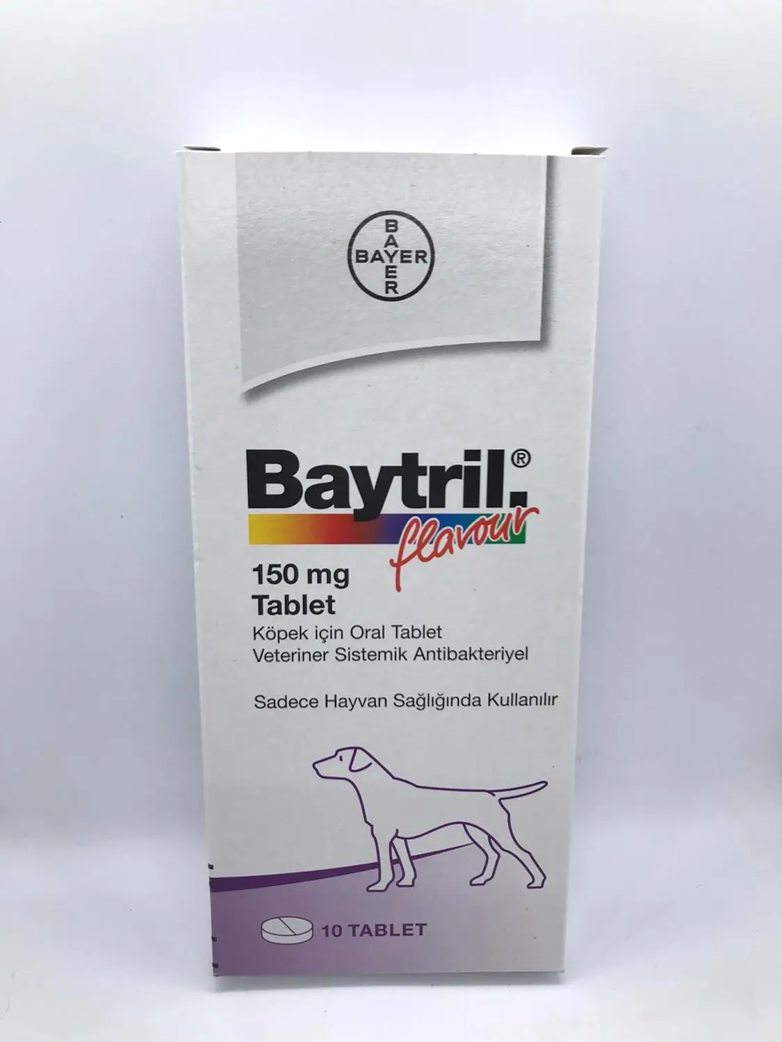 Baytril®Tableta Oral de 150 mg para gato y perro, enrofloxacina, sistema respiratorio, urogenita e infecciones de heridas