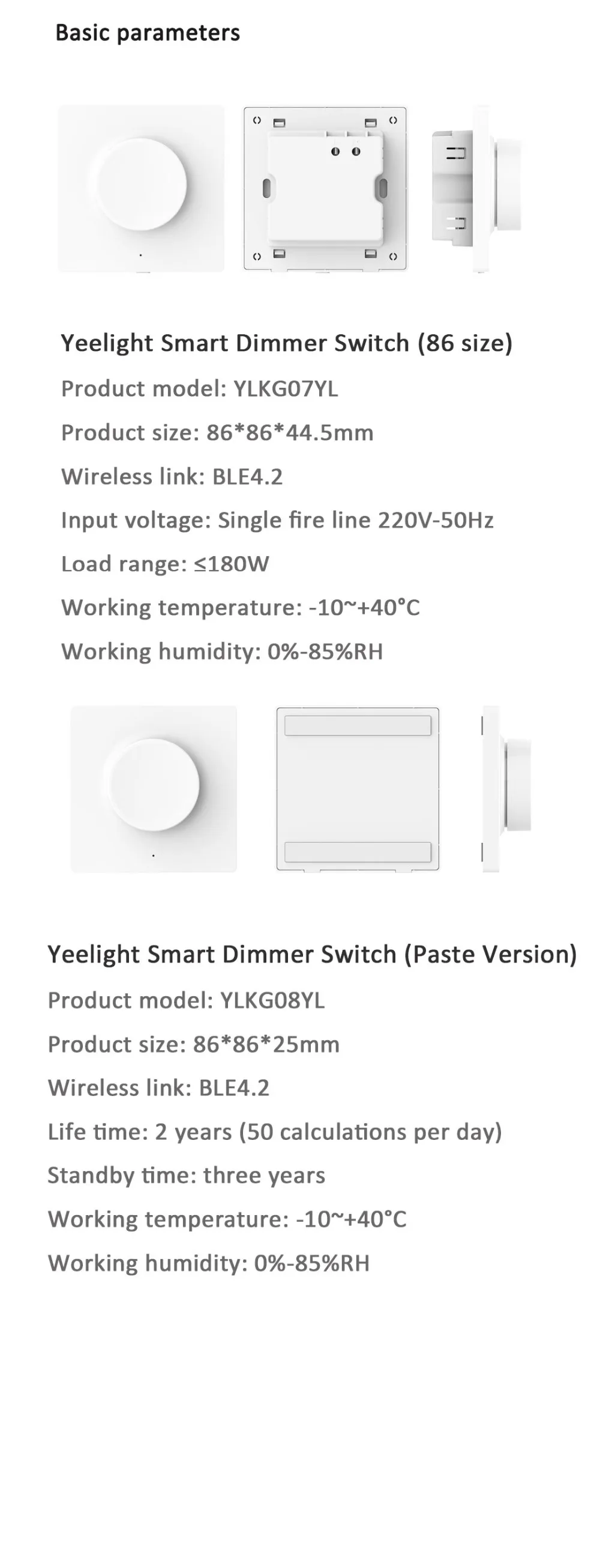 HOT Original Mijia Yeelight Smart Dimmer Switch Intelligent adjustment Off light still work 5 in 1 control Smart switch