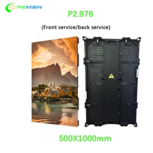 Прокат HD светодиодный экран часть 500x1000 мм шкаф P2.976 Крытый уличный ТВ SMD светодиодный дисплей для сцены экран передний сервис кривая дизайн 90