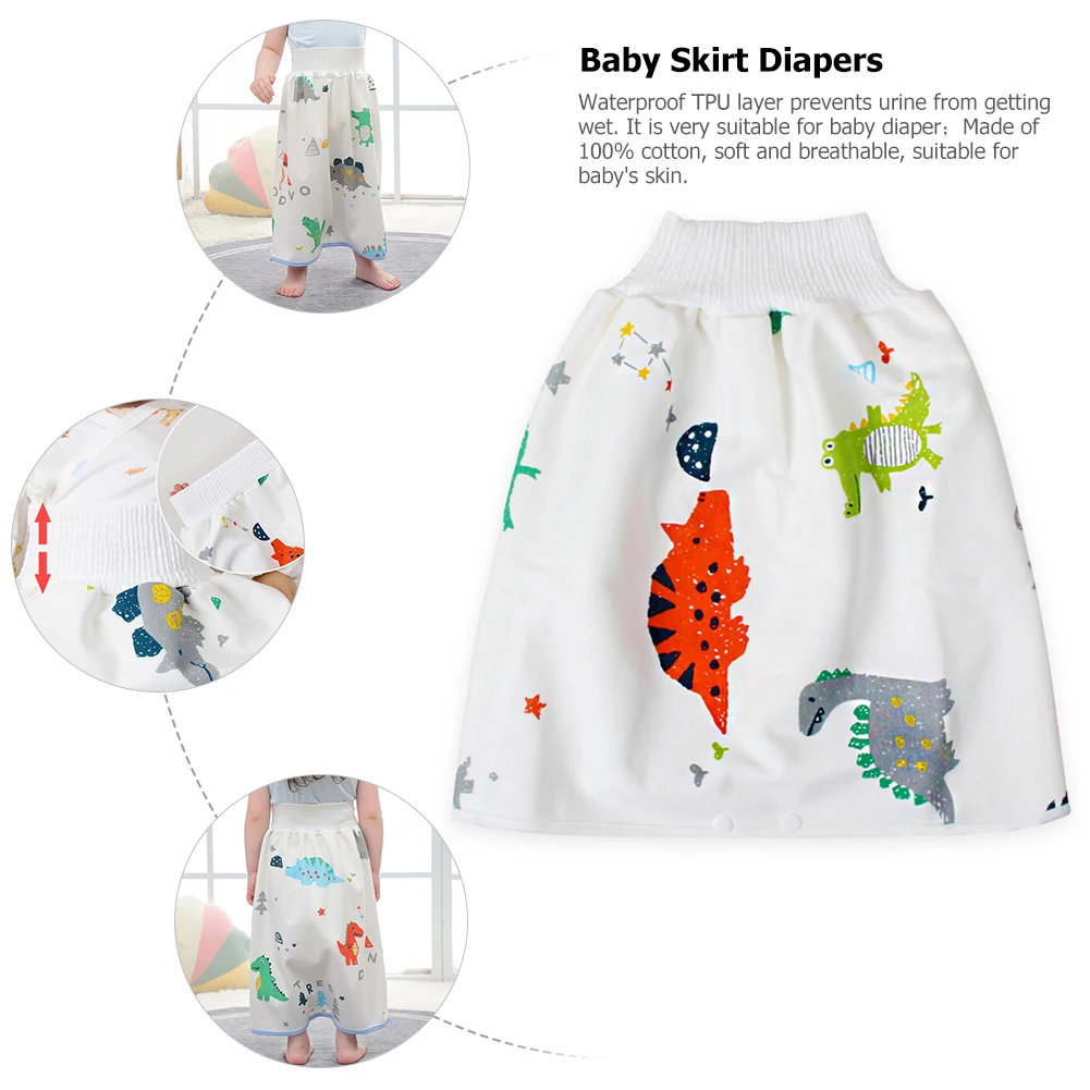 

Baby Diaper Skirt Cartoon Baby Skirt Diapers Nappies Cloth Cotton Leak-proof Boy's Girls' Training Pants Reusable Training Skirt