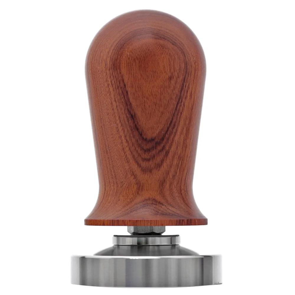 51/53/58mm Calibrated Espresso Tamper Calibrated Coffee Tamper With Spring Loaded Wooden Handle Stainless Steel Flat Base Espresso Tamper Coffee Tools Coffee Powder Press