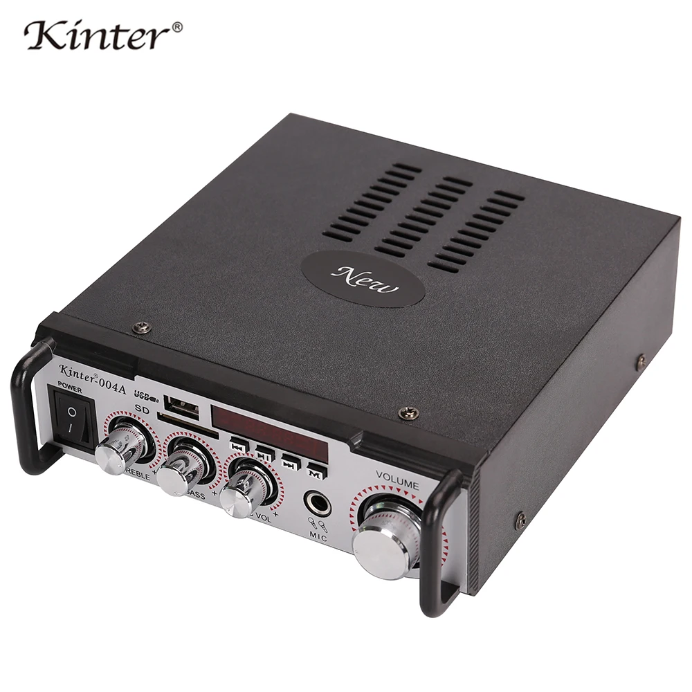 Kinter 004A усилитель караоке аудио 2 0 канал с USB SD AUX вход FM радио Воспроизведение