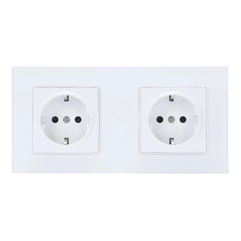 

Eu Standard Wall Power Socket,Crystal Glass Panel,Manufacturer Of 16A Wall Outlet