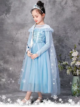 

Girls Elsa Christmas Princess Dresses Kids Toddler Birthday Party Tutu Dress Girl Teen Cosplay Children Clothes Vestido Sukienki