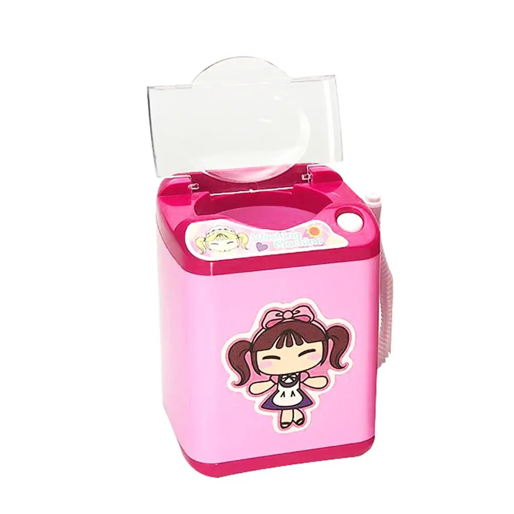 Mini Makeup Brush Cleaning Washing Machine Pretend Play Furniture Kids Toy Gift