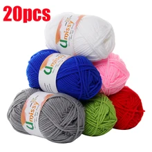 

NEW TY 20pcs Cotton Knitting Yarn Crochet Yarn for Knitting Anti-Static Soft Cheap Yarn Factory Price for Sale