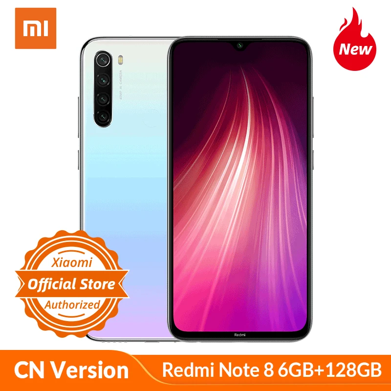 

CN version Xiaomi Redmi Note 8 6GB 128GB Smartphone 48MP Quad Rear Camera Snapdragon 665 4000mAH 6.3'' FHD 18W fast charger