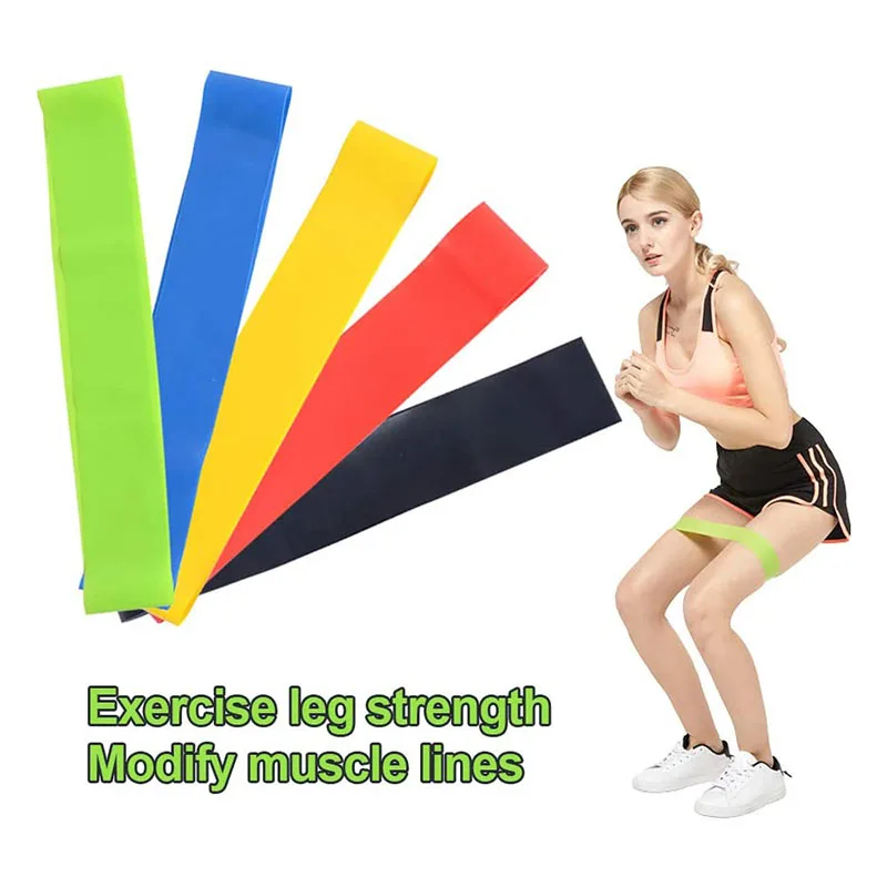 5 Colors Yoga Resistance Bands Rubber Band Workout Home Gym Fitness loops Latex Outdoor Crossfit Pilates Sport Workout Equipment