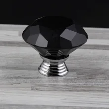 Поставка Высший сорт внешней торговли Алмазная Хрустальная ручка/многоцветный/ индивидуальные ручка на дверь шкафа 40 мм черный и белый