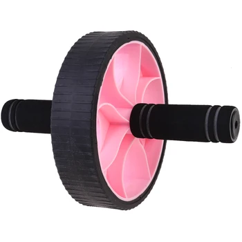 

1PC Ab Roller Abdominal Exercise Ab Wheel Roller Fitness Training Equipment Workout Tool for Home Sport Unisex (Pink)
