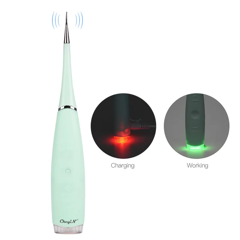 Electric Sonic Dental Calculus Plaque Remover Tool Teeth Whitening Tooth Scraper Tartar Cleaner Teeth Stain Eraser Polisher 50