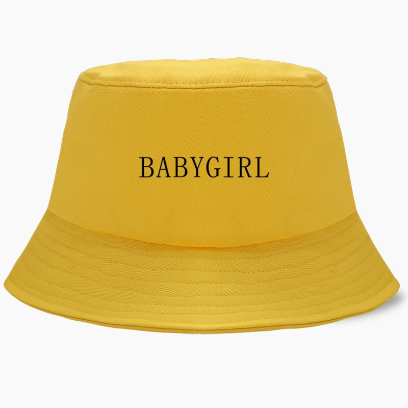Модная Панама с черными буквами Babygirl для мужчин и женщин Летние Пляжные шапки
