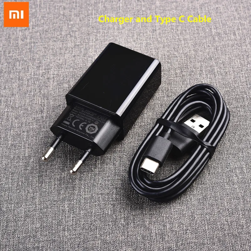 Xiao mi USB быстрое зарядное устройство для путешествий QC3.0 Быстрая Зарядка адаптер type C кабель для mi 6 6x5 5S красный mi Note 8 7 k20 k30 pro - Цвет: EU and Cable