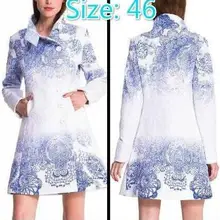 DESIGUAL Deg Espanhol populares logotipo senhora bordados Тренч casaco