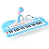 Kids Music Toy Piano Keyboard Toy 37 Keys Pink Electronic Musical Multifunctional Instruments with Microphone My First Pinao Toy 4